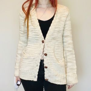 Cream oversized cardigan
